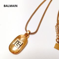 希少】BALMAIN バルマン ネックレス ゴールド ノット ロゴ 刻印 大ぶり 