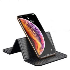 スマホホルダー 自動車用 車載 スタンド カー用品 シート 耐熱 ブラック 黒 黒色 black シリコン製 マット 粘着 柔らか素材