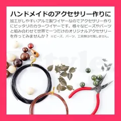 【スタッフおすすめ！】Pstyle. アルミ ワイヤー クラフト アート 手芸 太さ0.8mm 5m 10個セット PST-057 (ミックス)