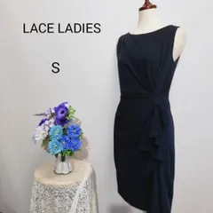 【送料無料】LACE LADIES 極上美品　ドレス　ワンピース　パーティー　黒色系　Ｓ