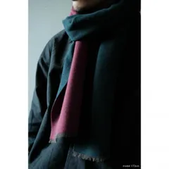 hatsutoki (ハツトキ) | ウルグアイウール パネルマフラー (フォレストピンク) | サイズS マフラー シンプル ナチュラル ウール 播州織 日本製 ユニセックス おしゃれ トラベル 旅行 無地 ギフト プレゼント 母の日 30代 40代 50代