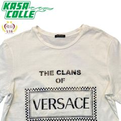 【ベルサーチ】versace/womensロゴTシャツ/The Clans of/白/ヴェルサーチェ
