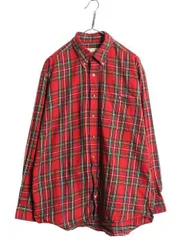 【お得なクーポン配布中!】 90s ウールリッチ チェック ボタンダウン フランネル シャツ メンズ L 古着 90年代 オールド Woolrich ネルシャツ 長袖シャツ マルチカラー