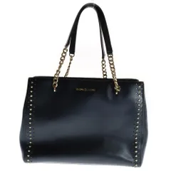 MICHAEL KORS (マイケルコース) ロゴ スタッズ付 レザーチェーントートバッグ ブラック レディース