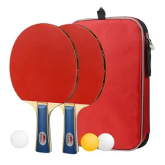 【新着商品】手軽 収納袋付き (セット) 卓球セット ピンポン球3個 ラケット2