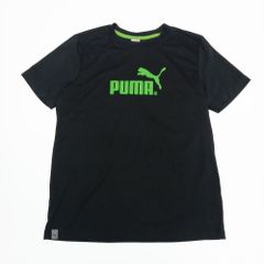 PUMA プーマ 半袖 Tシャツ フロントロゴ ブラック L