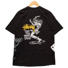 STUSSY ステューシー ローマの休日 ツイストガール ダイス プリント 半袖Ｔシャツ ブラック サイズ L 正規品 / 50861