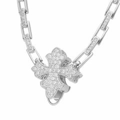 YUKIZAKI ゆきざき ダイヤモンド(1.42ct)ダブルトップ ペンダント ネックレス 50cm 750 K18 WG ホワイトゴールド【送料無料】【代引き手数料無料】 【中古】25020120