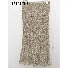 ◇ INES DE LA FRESSANGE UNIQLO ペイズリー柄 プリーツ ウエストゴム スカート サイズM ベージュ レディース  【中古】 【1106090001725】