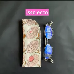 ハンドメイド　メガネケース　レトロ花柄　isso ecco生地使用