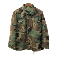 90年代 米軍実物 U.S.ARMY M-65 フィールドジャケット ミリタリー ウッドランドカモ (メンズ MEDIUM SHORT) 中古 古着 Q7877
