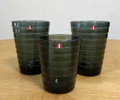 ittala  アイノ・アアルト ハイボール  ペア ＆ タンブラー  ダークグレー・３個セット