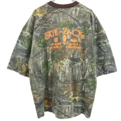 クラークフィールド 90s USA製 オールド バックプリント リアルツリー柄 半袖 Tシャツ M グレー系 Clarkfield メンズ