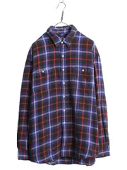 【お得なクーポン配布中!】 90s OLD GAP チェック ヘビー フランネル シャツ メンズ XL オールド ギャップ 長袖シャツ コットン ポケット付き ネルシャツ マルチカラー