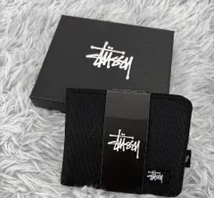 STUSSY - 【STUSSY】90s old stussy 二つ折り財布 ウォレット 黒