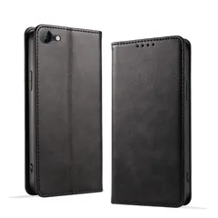 【人気商品】スマホケース 落ち着いた色 衝撃吸収 第3世代 SE 【ブラック】 iPhone スタンド機能 カード収納 iphone7 マグネット式 薄型 se2 iphone 放熱性 軽量 iphone8 レザー iphonese第2世代 手帳型 ケース S