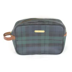 良品◎ポロラルフローレン クラッチバッグ　レザー　緑　チェック USED』 POLO RALPH LAUREN ポロ・ラルフローレン クラッチバッグ