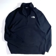超美品 F16 2016年製 THE NORTH FACE ザノースフェイス ワンポイント 刺繍ロゴ ハーフジップ プルオーバー フリース ジャケット インナーフリース レイヤー MENS メンズ L ブラック 黒 BLACK v24123040