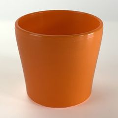 プラ鉢 2.5号 ミニラウンド鉢 オレンジ 幅8.5cm×高さ7.7cm 