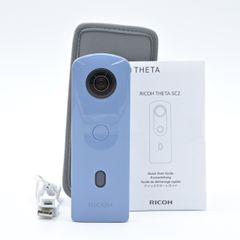 RICOH リコー THETA SC2 BLUE ブルー 360度全天球カメラ ビデオカメラ【中古】