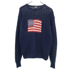 ポロバイラルフローレン 星条旗 オールド 星条旗 長袖 セーター 170 ネイビー Polo by Ralph Lauren ニット キッズ
