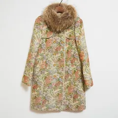 Lois CRAYON ✨新品　コサージュ付　総刺繍　花柄　比翼コート　Aライン Lois CRAYON #anc ロイスクレヨン LoisCRAYON コート M ベージュ