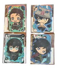 鬼滅の刃  ビッグダイカットステッカー (4枚入り)   4種セット ( 竈門炭治郎 & 嘴平伊之助 & 冨岡義勇 & 時透無一郎 )