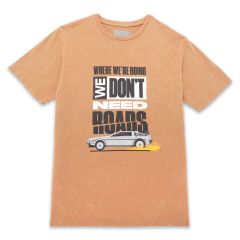 Back to the Future Where We're Going We Don't Need Roads ユニセックスTシャツ - Tan
