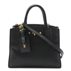 【極美品】ルイヴィトン　シティスティーマー　トートバッグ　ショルダー　黒　レザー ルイ・ヴィトン(LOUIS VUITTON)ルイ・ヴィトン シティ