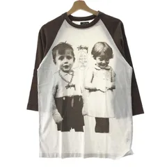 STUSSY ステューシー ロンT キッズフォト プリント フェード ネイビー STUSSY ステューシー ロンT キッズフォト プリント フェード