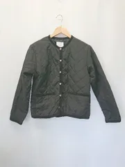 ◇ ⊇ BONLECILL　ボンルシール ガーリー　薄手 長袖 ダイヤキルトノーカラージャケット サイズF ブラック系 レディース E  【1411130005138】