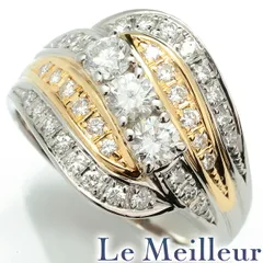 マキ✨プラチナ✨幅広ダイヤパヴェ0.52ctリング✨重さあり存在感