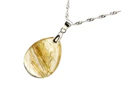 「1点もの 画像現品販売」 ゴールドルチルクォーツ ペンダントトップ パワーストーン ペンダント 天然石 シルバー925 金運