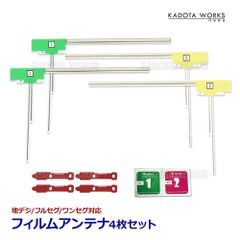 CN-RX01WD CN-RA03D CN-R300WD パナソニック フィルムアンテナ L型 4枚セット 端子用 両面テープ クリーナー セット 汎用 補修 交換 アンテナ 地デジ フルセグ