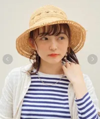 カオリノモリ モーリエラフィトーク　ラフィアハット　麦わら帽子　ブルー　カシラ カオリノモリ（麦わら帽子/ストローハット）のフリマアイテム一覧