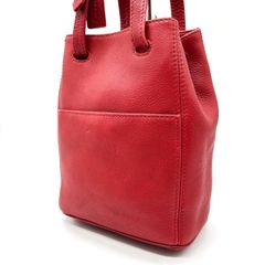【美品】 COACH コーチ OLD COACH オールドコーチ ハンドバッグ  トートバッグ ポーチ 巾着 レザー 革 レッド 赤色 ユニセックス 男女兼用 メンズ レディース