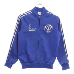 adidas (アディダス) 80S VINTAGE CLUB adidas ヴィンテージ クラブアディダス フランス製 ベンテックス トレフォイルロゴ フロッキープリント ジップアップ トラックジャケット