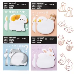 【特価商品】ために ブックマーク 子供 紙クリップ と ページフラグ 学校 マーカーステッカー メモ帳 粘性 事務所 鳥 うさぎ 犬 家 猫 かわいい 付箋、8冊 使用 動物 240枚 Getrays