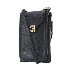 【美品】Cole Haan コール ハーン バッグ ブラック 黒 / 24春夏 オールインワン フラップ クロスボディ / ショルダーバッグ スマホショルダー 財布 ウォレット / レザー 本革 牛革 / ブランド カバン【レディース】【中古】