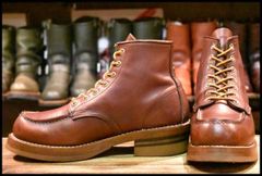 8D DEAD 100周年モデル 04年】レッドウィング 8283 ブラック 編み上げ 黒 モックトゥ レザーソール ブーツ redwing  HOPESMORE【EP830】 - メルカリ