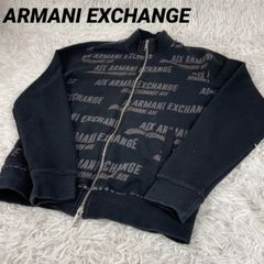 【ARMANI EXCHANGE】Wジップ　スウェットジャケット　M相当　トレーナー　アウター　スタジャン　ブルゾン