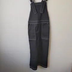 M8180 【40周年限定モデル 】Dickies × Right-on ディッキーズ サロペット ジャンパースカート M ブラック レディース 配色ステッチ