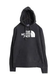 【お得なクーポン配布中!】 ノースフェイス プリント スウェット フード パーカー レディース S The North Face プルオーバー 裏起毛 トレーナー アウトドア ブラック