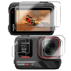 【在庫処分】2 Pro ガラスフィルム 液晶保護フィルム 用 インスタ360 Ace ace pro2 カメラレンズ保護フィルム 高透過率 Insta360 液晶保護 硬度9H 耐衝撃 飛散防止 超薄型 日本旭硝子製】用 ケースに干なし 【正面画面2枚 +