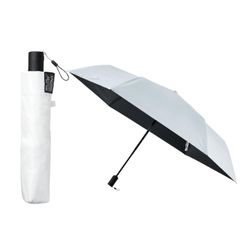 ホワイト (マジカルテック) 遮光100％ 超軽量 自動開閉 UVカット 折りたたみ傘 58cm（262g） A&C58 30226 ホワイト マジで軽い傘