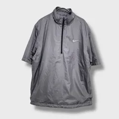 ☆NIKE GOLF☆ハーフジッププルオーバー☆半袖☆マイクロパフ☆ツアーパフォーマンス☆グレー☆００ｓ☆Ａ２５Ｍ