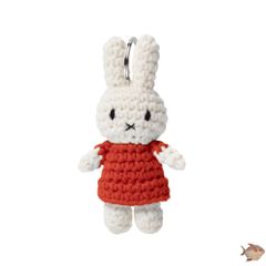 【正規品】JUST DUTCH ハンドメイド ミッフィー あみぐるみ キーハンガー レッド キーホルダー