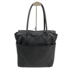 CHROME HEARTS クロムハーツ TOTE 4 POCKET 4ポケット レザートートバッグ クロスパッチ ブラック 正規品 / 40163