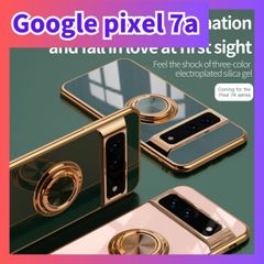 Google Pixel 7a ケース  リング ピクセル グーグルピクセル　グーグルスマホ　ふちどり　推し色　背中リング　グーグル　おしゃれ　韓国　かっこいい