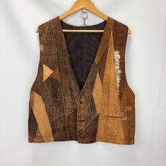 【90s VINTAGE】総柄ベスト☆メタルフック☆ネイティブ柄☆ブラウン L 90s VINTAGE】総柄ベスト☆メタルフック☆ネイティブ柄☆ブラウン L